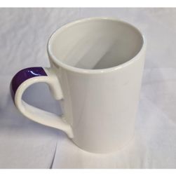 Керамична чаша в бяло и лилаво ZO_600555
