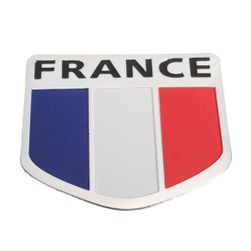 Naklejka 3D na samochód - francuska flaga - 5 x 5 cm