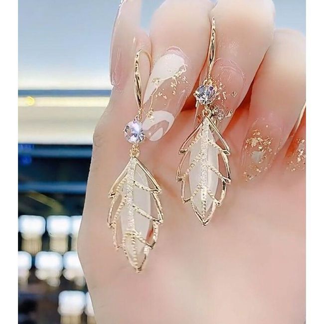 Leaf Opal Přívěsek Móda Jednoduché zlaté osobnosti Přívěsek Náušnice 2021 Trend Elegantní šperky pro ženy SS_1005003056645007 1