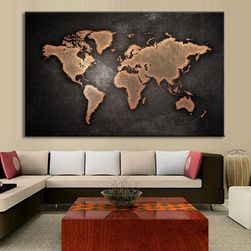 Картина с карта на света