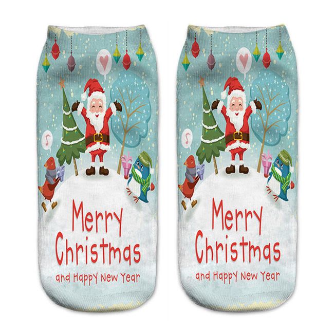 Női zokni karácsonyi motívumokkal - 13 változat 1