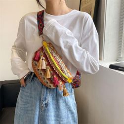 1PC příležitostné ručně tkané crossbody etnické slaměné tašky ženy kabelka retro klapka ratan sláma pláž střapec ženy Messenger tašky SS_1005003697988544