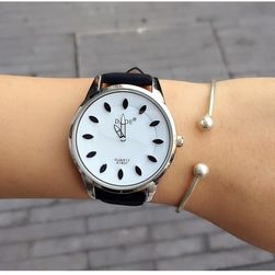 Jednokolorowy zegarek damski bez numerów - 6 kolorów