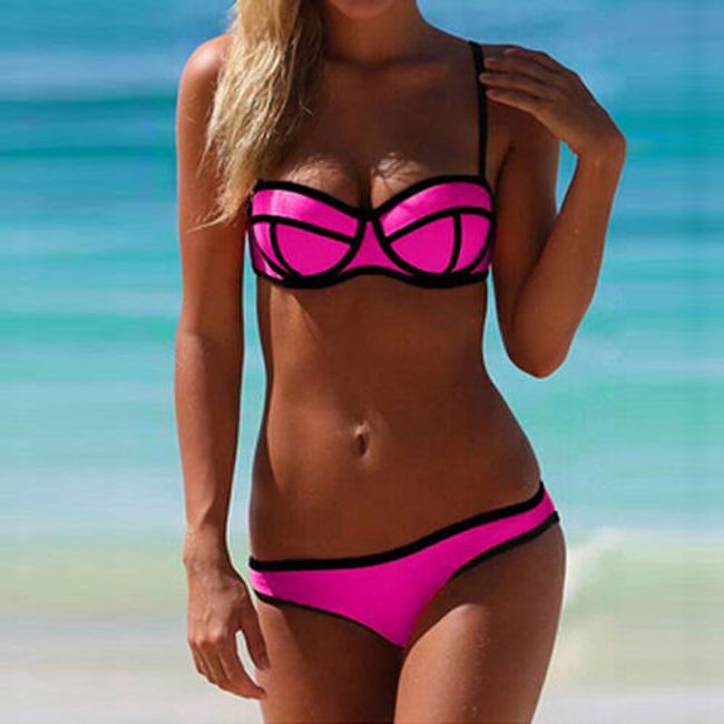 Atraktivní dámské bikini ve výrazných barvách 1