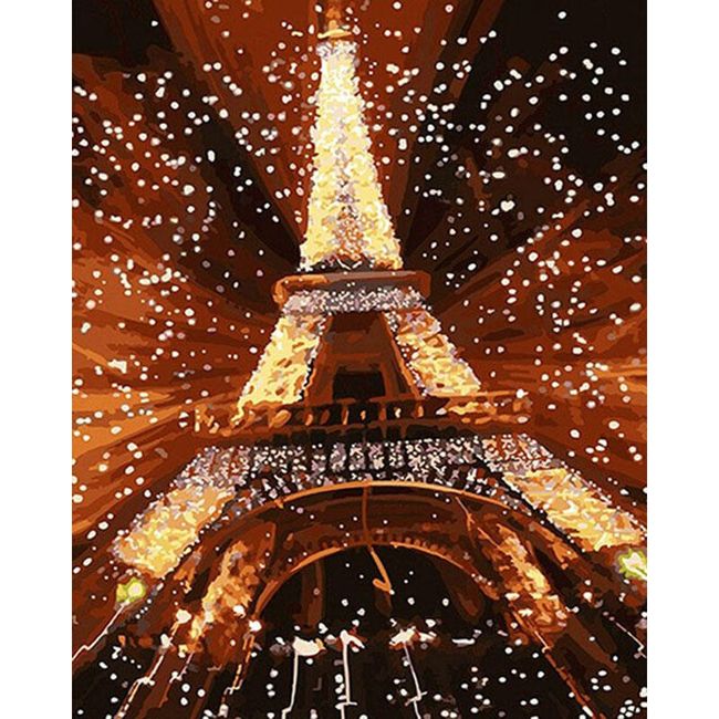DIY obraz k vybarvení - Eiffelova věž 1