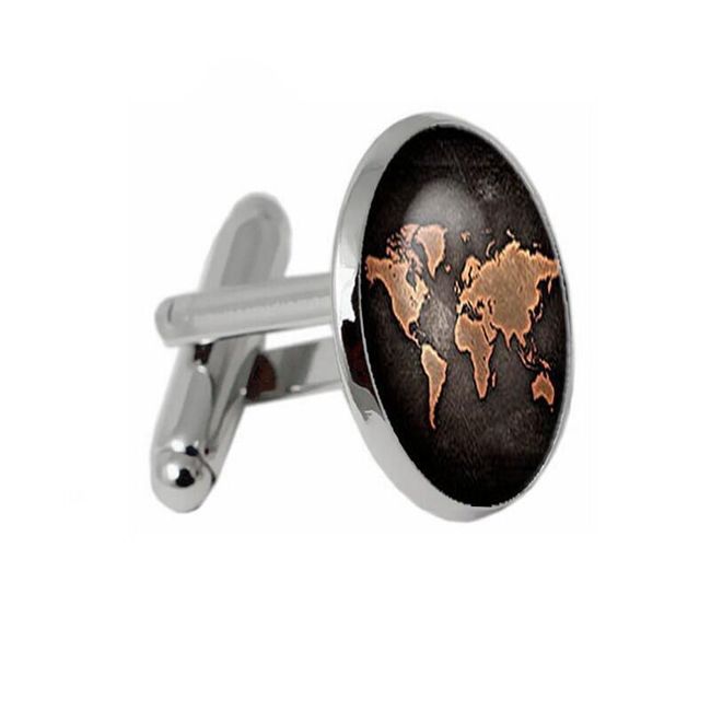 Zapestni gumbi z vzorcem zemljevida sveta 1