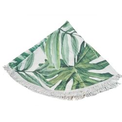 Кръгла кърпа, Хавай, мотив на листа с ресни ZO_157204