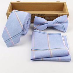 Elegancki komplet - krawat, mucha i chusteczka