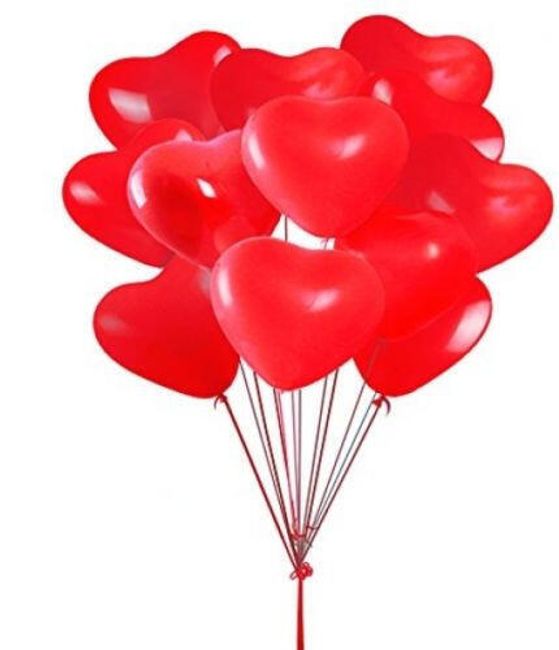 Srdiečkové balóniky - 20 kusov 1