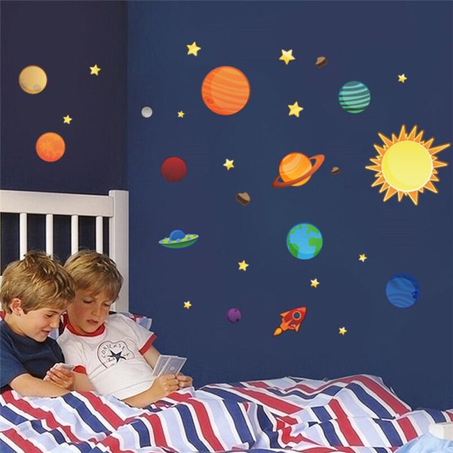 Samolepka na zeď v designu planet 1