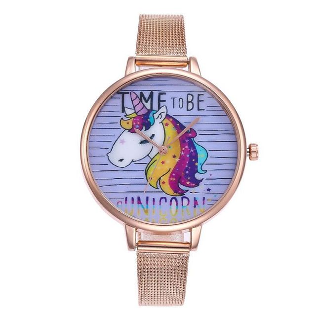 Dámské hodinky UNICORN s kovovým páskem - různé barvy 1