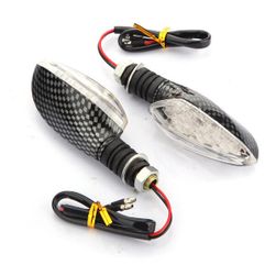 LED мигачи за мотоциклет - имитация на карбон, 2 бр.