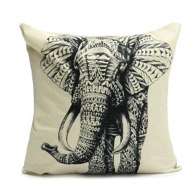 Poszewka na poduszkę z orientalnym wystrojem - słoń 1