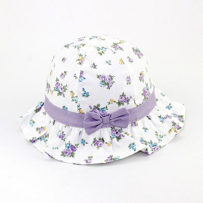 Kwiatowy kapelusz z kokardą - 2 kolory 1