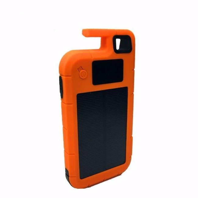 Solarny power bank o solidnej konstrukcji z portem USB - różne kolory 1