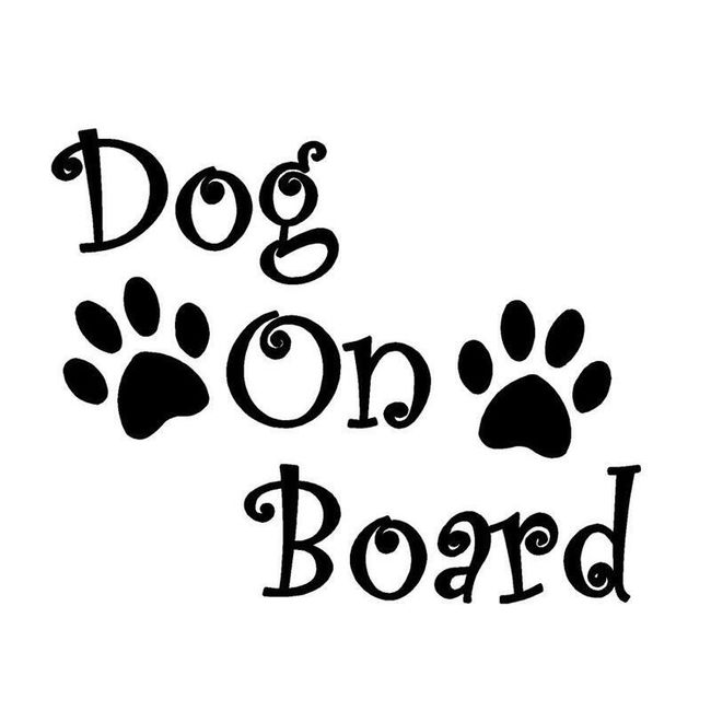 Стикер за автомобил - DOG ON BOARD 1