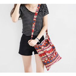 Дамска чанта за рамо с геометрични фигури - 3 цвята