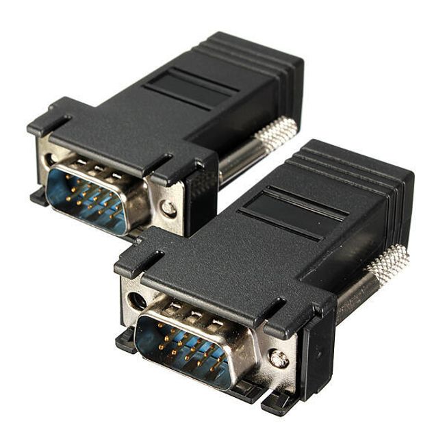 2 x adaptér VGA (samec) <-> RJ45 1