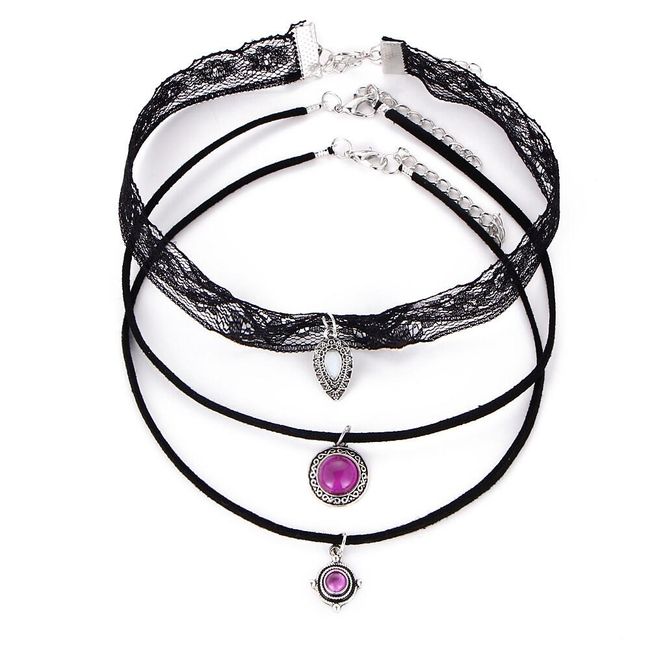 Set de coliere choker - 3 buc 1