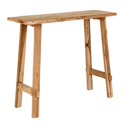 Konzolový stolík z teakového dreva v prírodnej farbe 30x90 cm Girona - ZO_268895