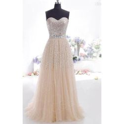 Дълга абитуриентска рокля без презрамки - 4 цвята 1 - размер 2 ZO_ST02636