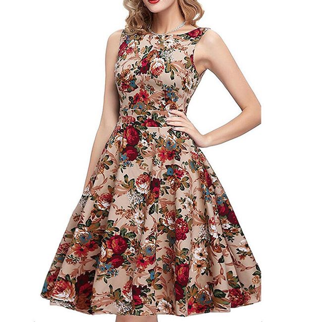 Дамска рокля с десен на цветя - 10 варианта 1