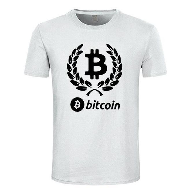 Tricou pentru bărbați s motivem Bitcoin 1