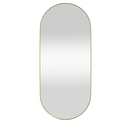 Nástěnné zrcadlo zlaté 35x80 cm oválné ZO_344946-A
