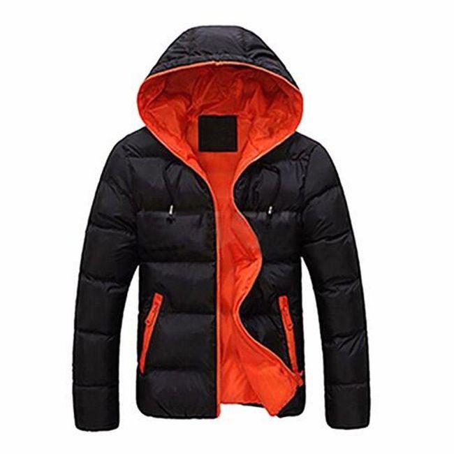 Férfi tavaszi kabát Santo fekete és narancssárga, XS - XXL méretek: ZO_233841-M 1