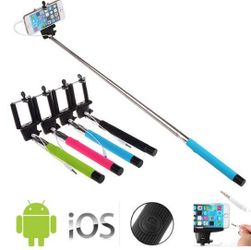 Selfie stick telescopic pentru telefoanele iOS și Android