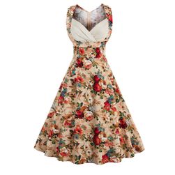 Květinové retro šaty - 2 barvy
