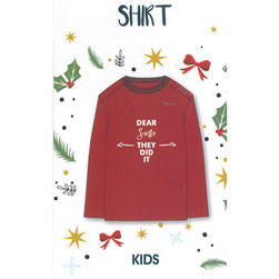 Dziecięca koszulka świąteczna z długim rękawem, czerwona, ROZMIARY DZIECIĘCE: ZO_900b98b6-2679-11ec-9bc5-0cc47a6c9c84