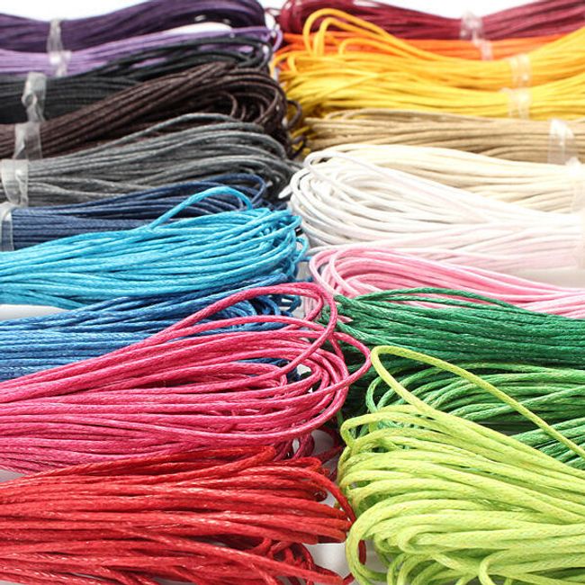 Návlekové šňůrky na krk - povoskovaná bavlna, 21 barev 1