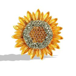 Дамска брошка Sunflower