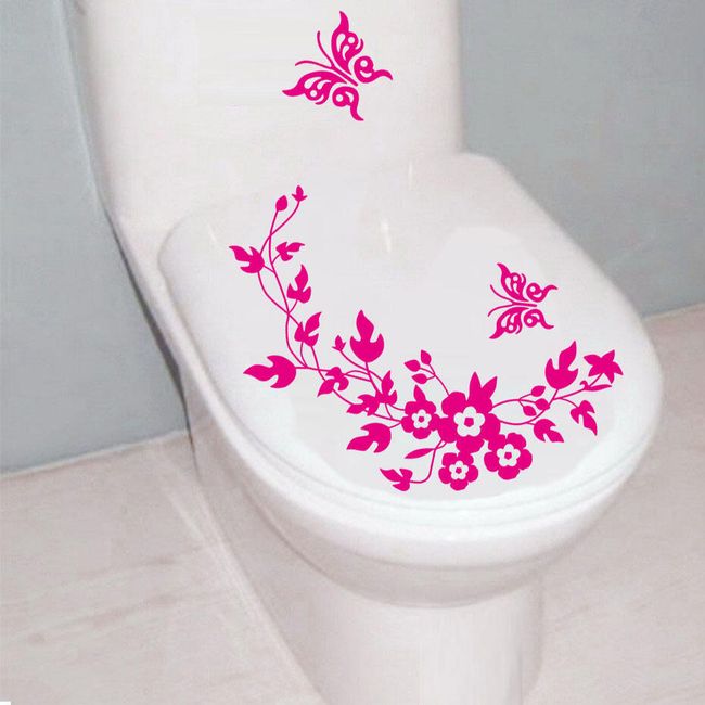 Samolepka na záchodovú dosku s motýľmi 1