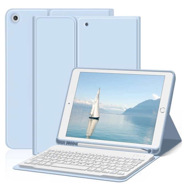 Калъф за iPad с клавиатура, светлосин ZO_183600 1