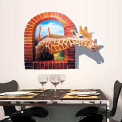 3D samolepka na zeď - žirafa