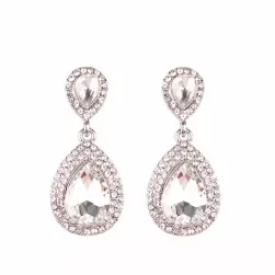 LUBOV luxus vízcsepp kristály kő berakott medál csepp fülbevaló díszítés Dangle fülbevaló nők party ékszerek SS_4000037829823