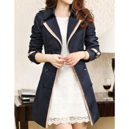Elegantný jesenný kabát Black_size 6, Veľkosti XS - XXL: ZO_236034-2XL