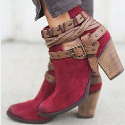 Ботуши до глезена 34 - 43 Burgundy_size 35, Размери на обувките: ZO_236478-35