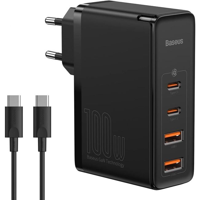 Adapter szybkiego ładowania GaN2 Pro 2x Typ - C + 2x USB - A 100W CCGAN2P - L01 czarny ZO_BE1700466 1