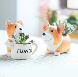 Aranyos virágcserepek kutyák alakjában - 2 típus
