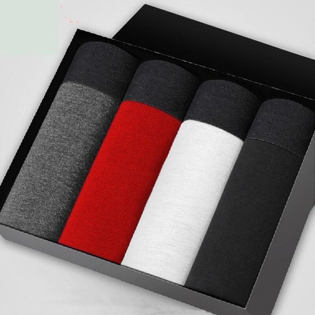 Pánské boxerky v různých barvách v dárkové krabičce - 4 kusy 1