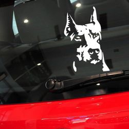 Samolepka na auto ve tvaru dobrmana - 2 barvy
