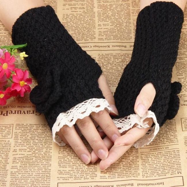 Hřejivé pletené rukavice 1