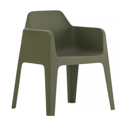 Lahvově zelená plastová jídelní židle Plus 630 ZO_254419