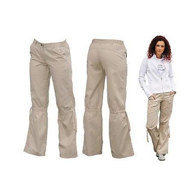 Ženske pamučne hlače DIVORE RVC, bež, Veličine tekstila KONFEKCIJA: ZO_e28a825e-8fed-11ec-a56b-0cc47a6c9370 1
