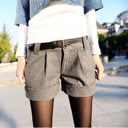Дамски къси панталони с разкроени крачоли - 2 цвята
