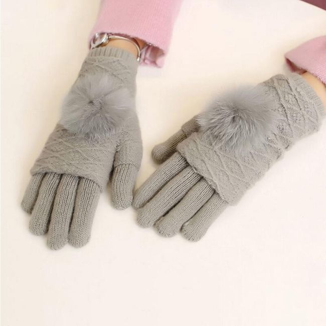 Tople rukavice s pomponom - više boja 1