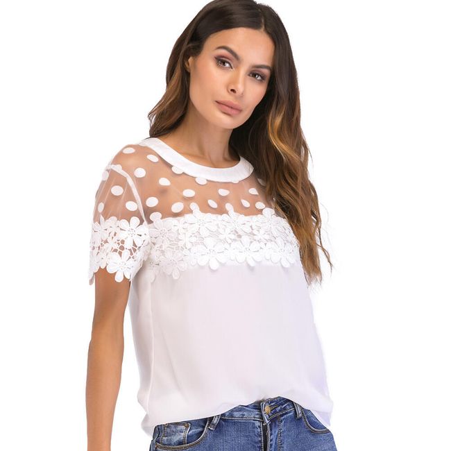 Ženska majica u plus size veličinama - bijela 1